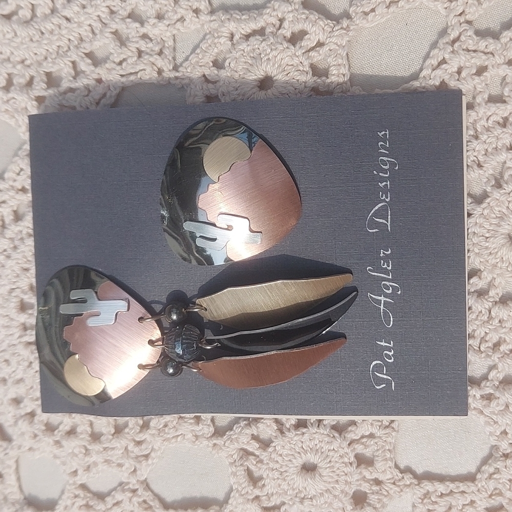 Pat Angler "Chasing the Sun" Artisan from Colorado Earrings #13